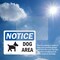 Signmission Dog Area, 10 in W x Rectangle, Vinyl Decal OS-2PACK-NS-D-710-L-15491 - alternate 3